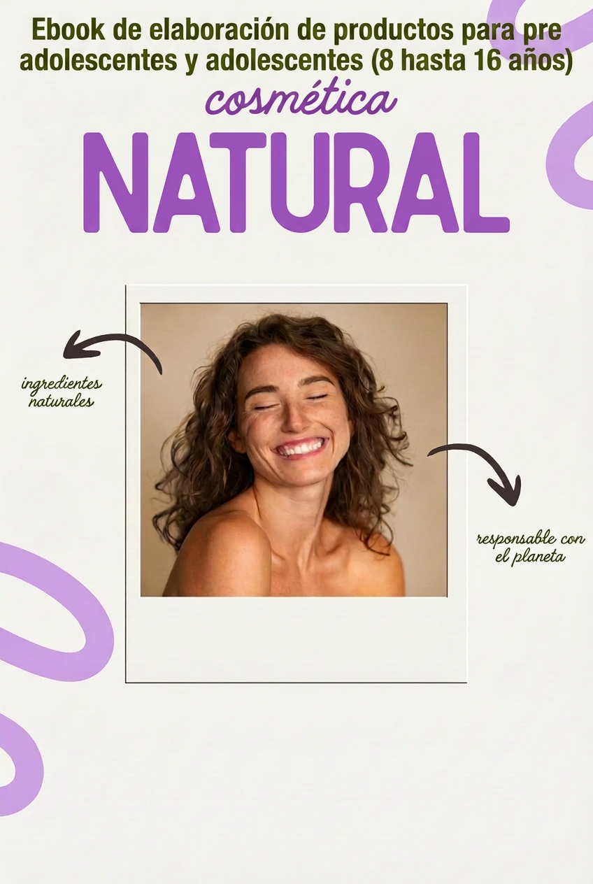 Ebook : Guía práctica de Cosmética Natural (primer volumen)para pre-adolescentes y adolescentes.