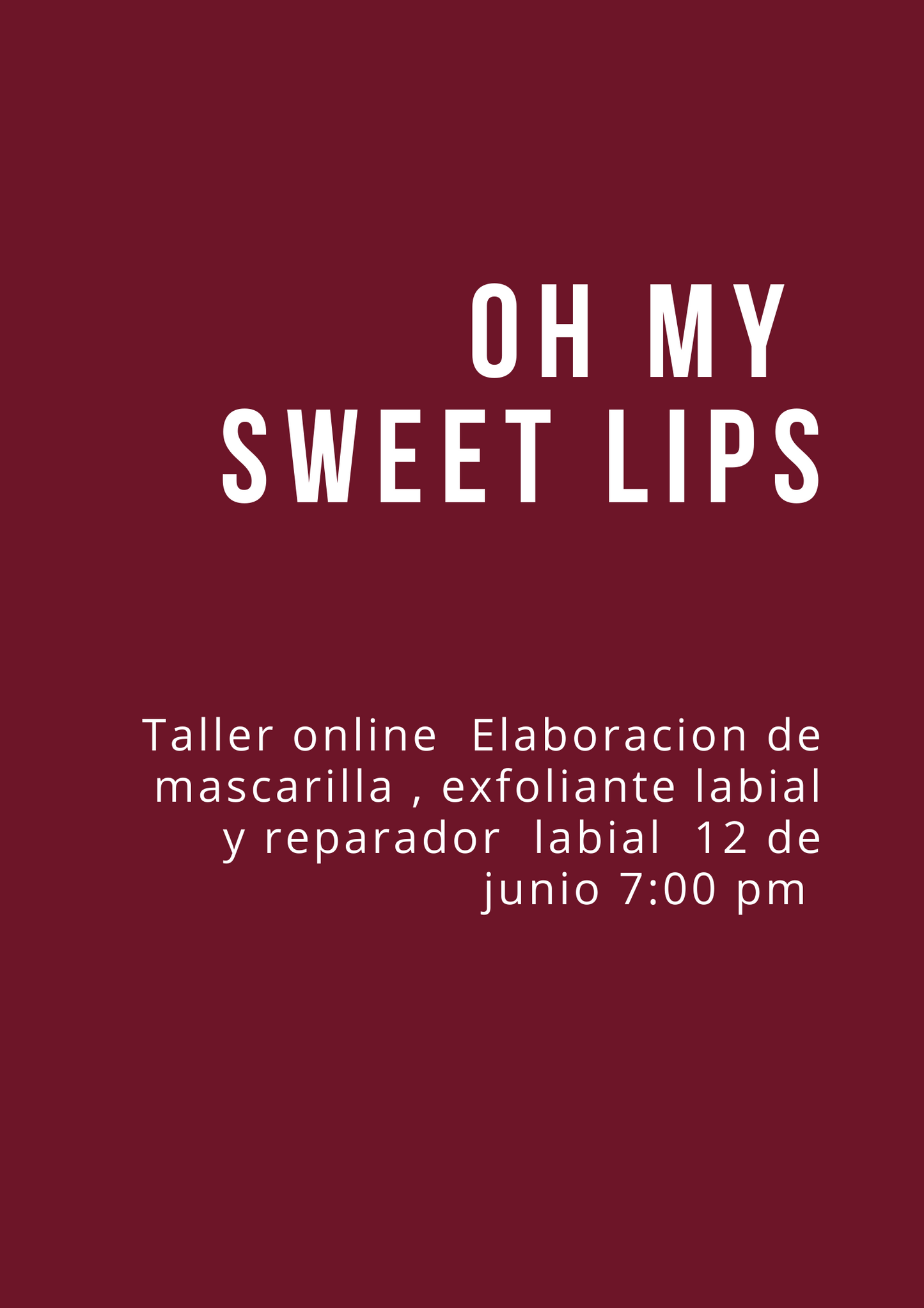 Taller online de Elaboración de mascarilla labial y reparador labial